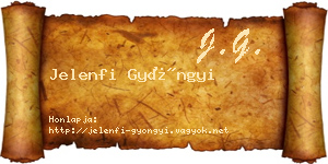 Jelenfi Gyöngyi névjegykártya