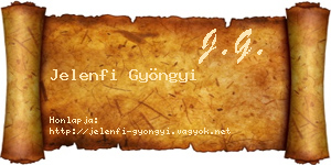 Jelenfi Gyöngyi névjegykártya