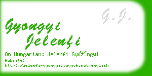 gyongyi jelenfi business card